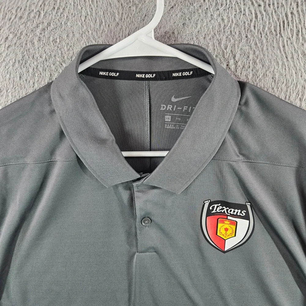 Nike Golf Houston Texans Dri-FIT Polo Shirt Gray‎ Mens XXL Standard Fit New